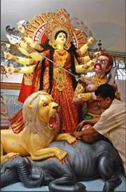 Durga puja at JN Hall